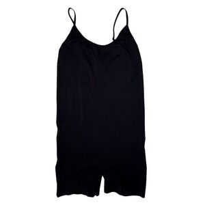 Romper S/M Black Spaghetti Strap Stretch Athleisure Unitard Bodysuit Spirit